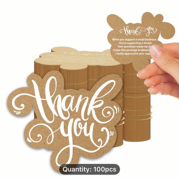100 Thank card and 500 thank you  Stickers - Picture 1 of 6
